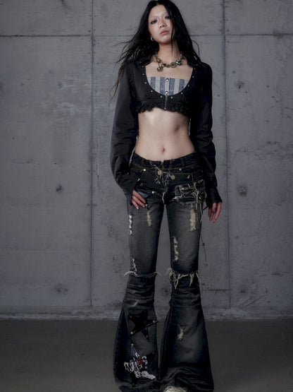 Short low collar long sleeve shirt【s0000013478】