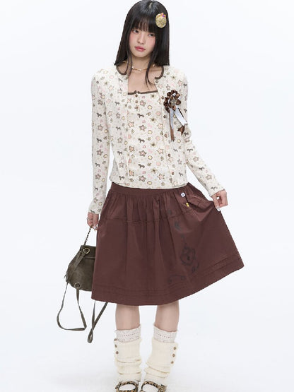 Retro Love Lock Vine Short Skirt【s0000016375】