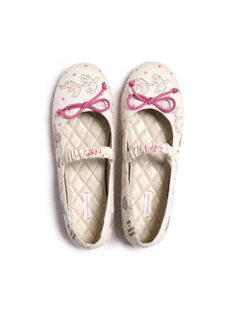 Bunny Adventure Print Ballet Shoe【s0000016128】