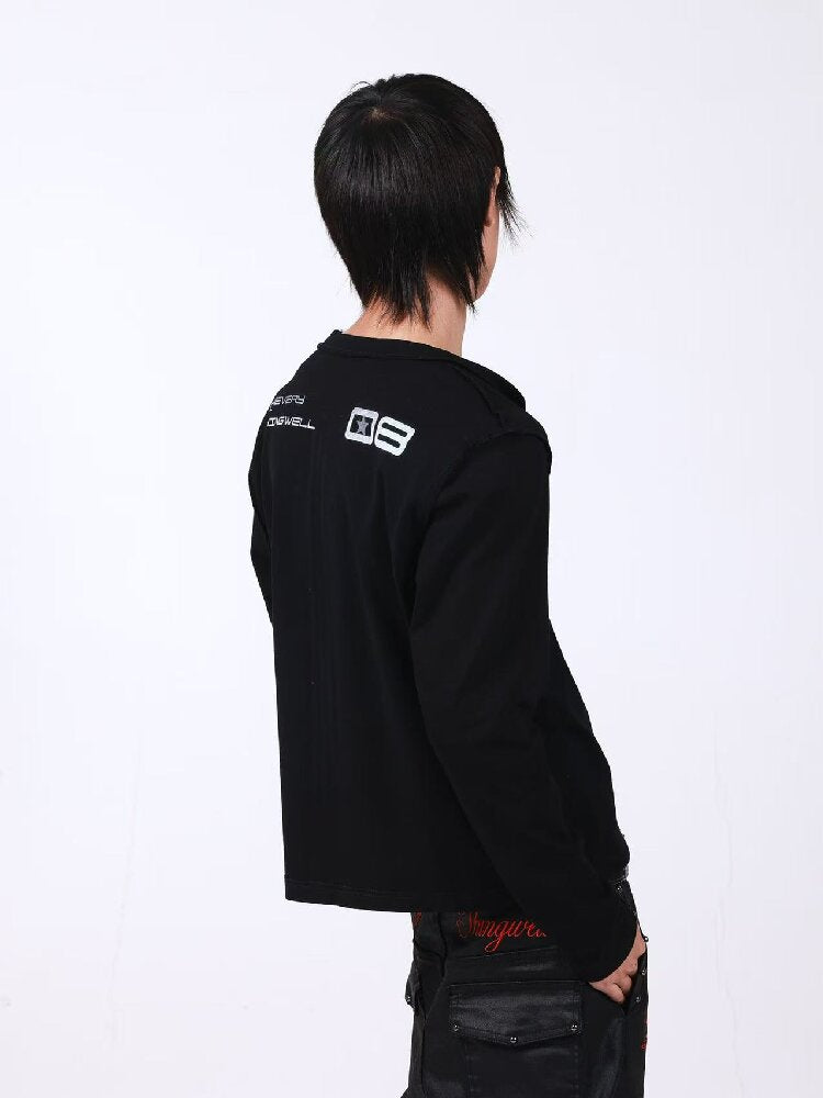 Slogan Cotton Linen Long Sleeves【s0000018193】