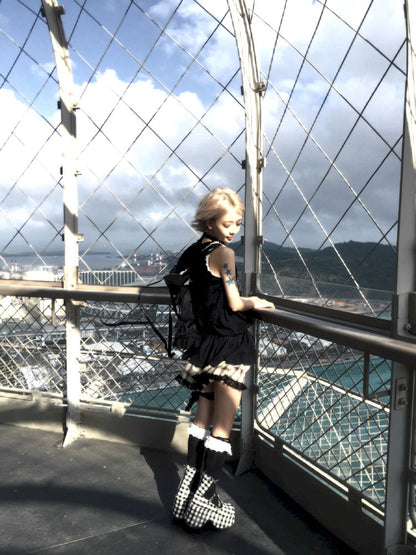 Cat Ear Hooded Skull Print Loose Dress【s0000012436】