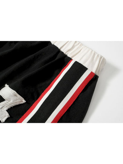 Trash Rock Patch Embroidered Sport Knit Sweatpants【s0000009566】