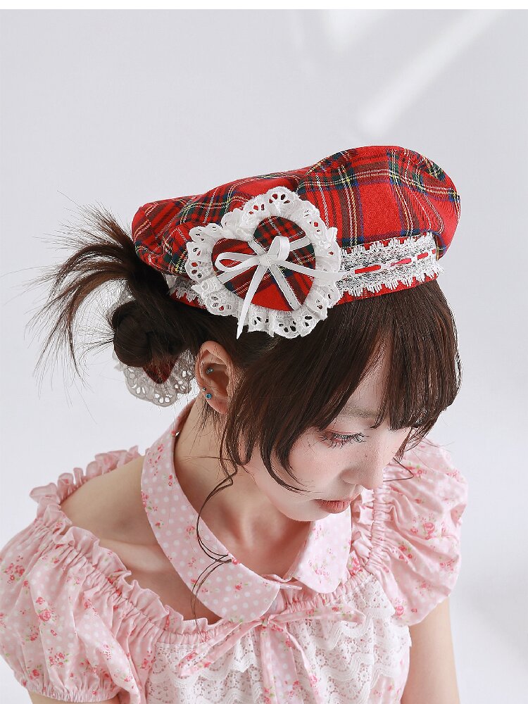 Red Vintage Antique Lolita Beret【s0000016558】