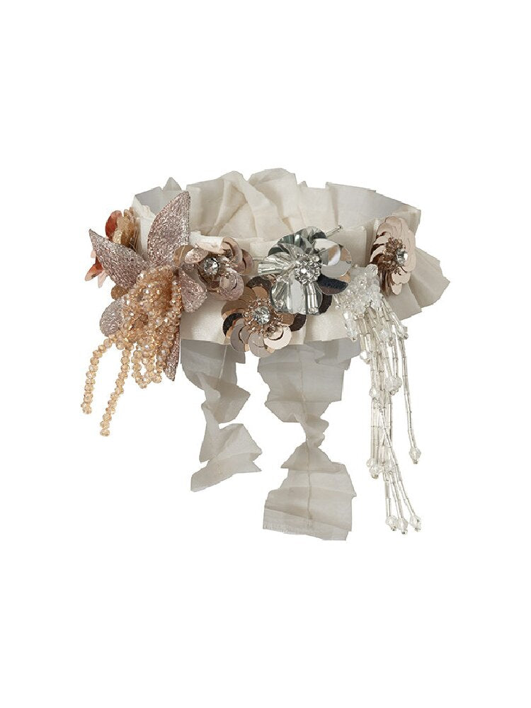 Vintage Court Pleated Flower Necklace【s0000017245】