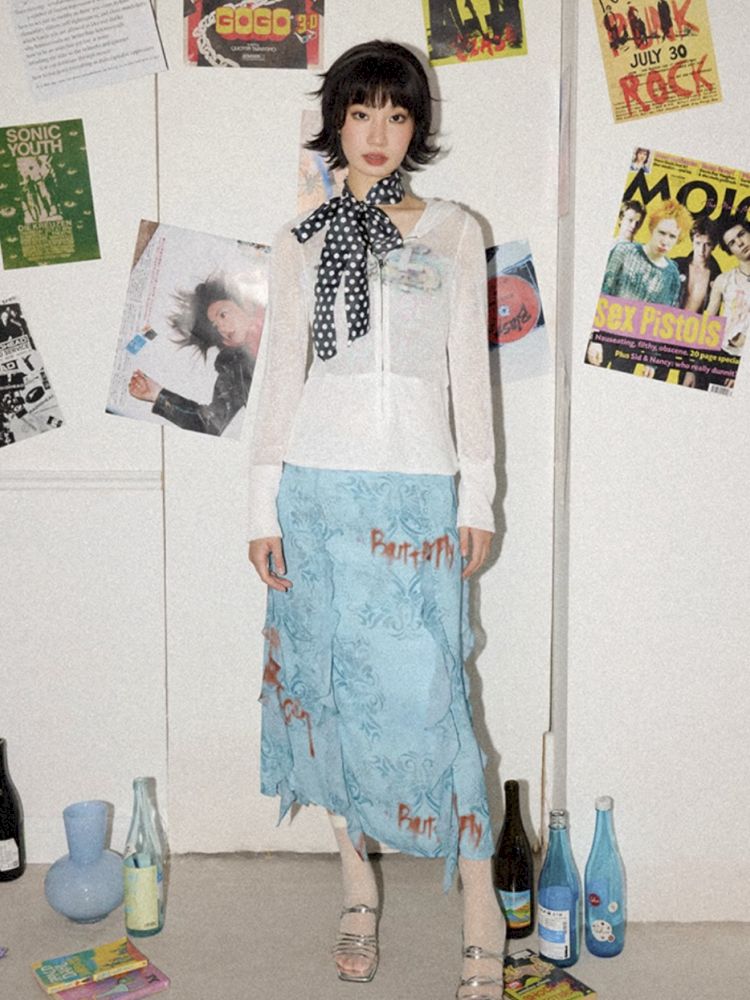 Wallpaper High Waist Skinny Skirt【s0000012269】