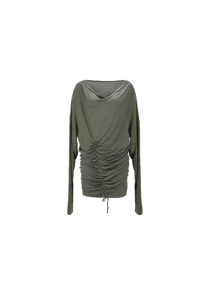 Drawstring One Shoulder T-Shirt【s0000011277】