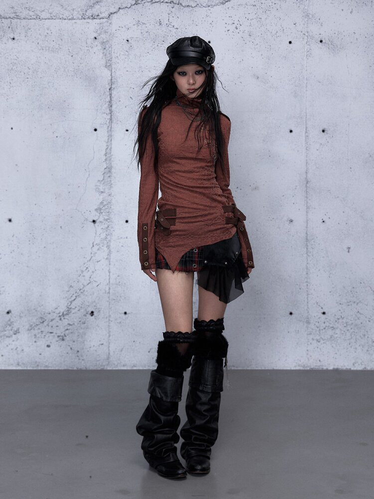 High Neck Jacquard Knit Base Top【s0000015550】