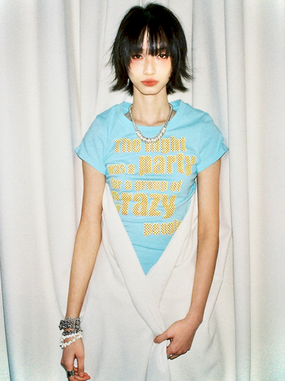 Letter Print Short Sleeve T-Shirt【s0000012423】