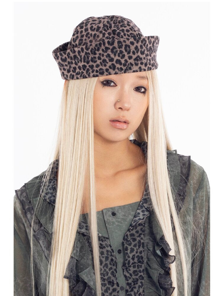 Vintage Floral Leopard Print Cap【s0000018059】