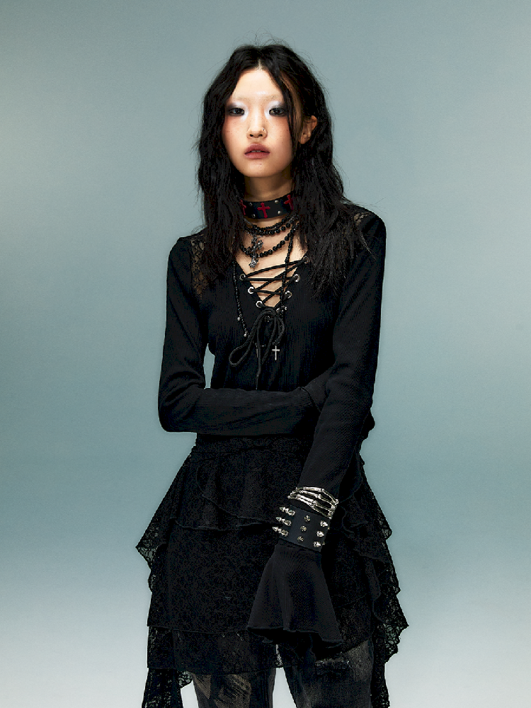 Irregular Skinny Ruffle Dress【s0000011478】