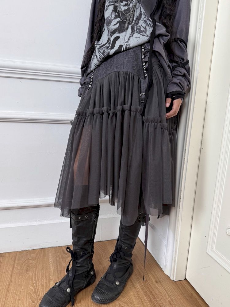 Tulle Pleated Tiered Layered Skirt【s0000013907】 – SCULTURE