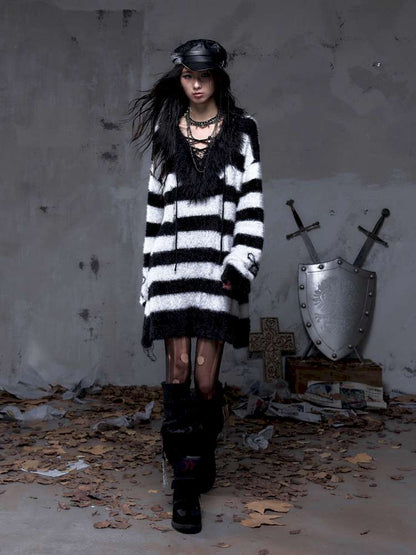 Long-Sleeve Striped Sweater【s0000014474】