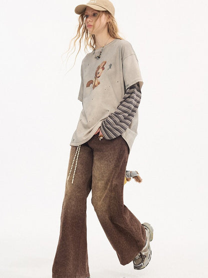 Bloom Patchwork Long Sleeve Tee【s0000015903】