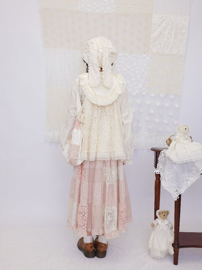 Lace Crochet Velvet Octagonal Hat【s0000016504】