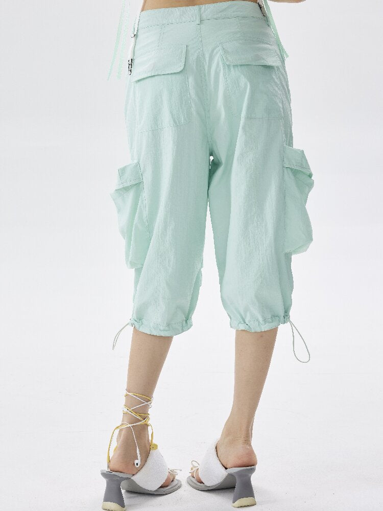 Mint Green Rhinestone Casual Pants【s0000017636】