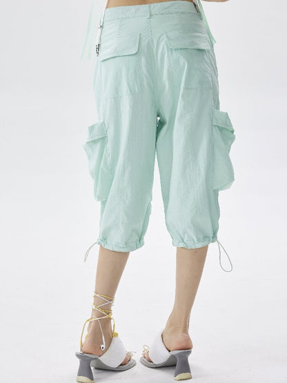 Mint Green Rhinestone Casual Pants【s0000017636】