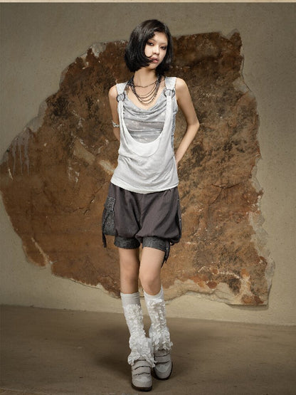 Original Irregular Sleeveless Vest Top【s0000016882】
