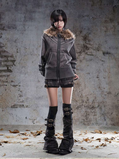 Faux Two-Piece Leggings Low-Rise Shorts【s0000014485】