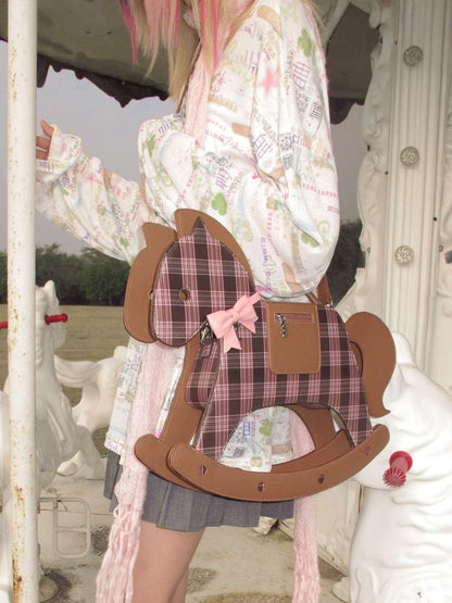 Horse Rolling Trojan Tote Bag【s0000015381】