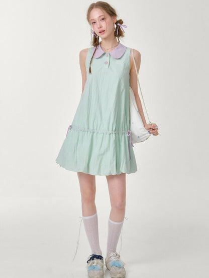 Mint Green Doll Collar Dress【s0000016614】