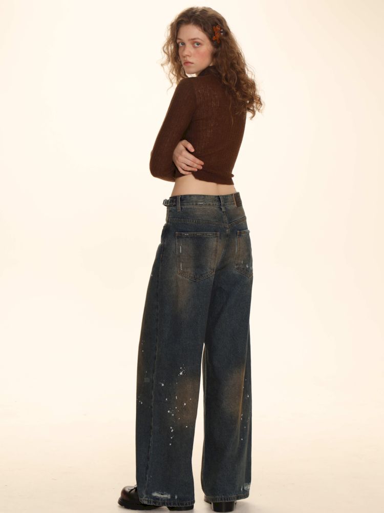 Splash Ink Flip Dot Casual Long Pants【s0000006006】