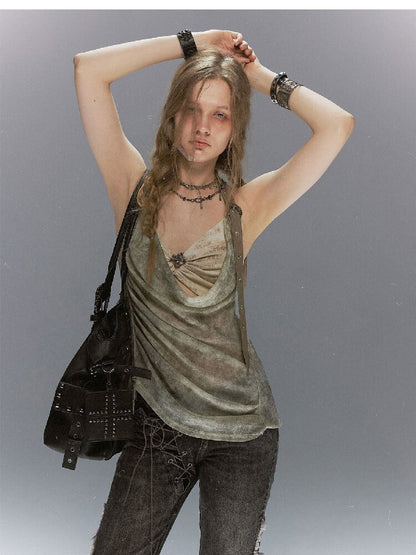 Gold 2000S Distressed Bikini Dress【s0000017044】