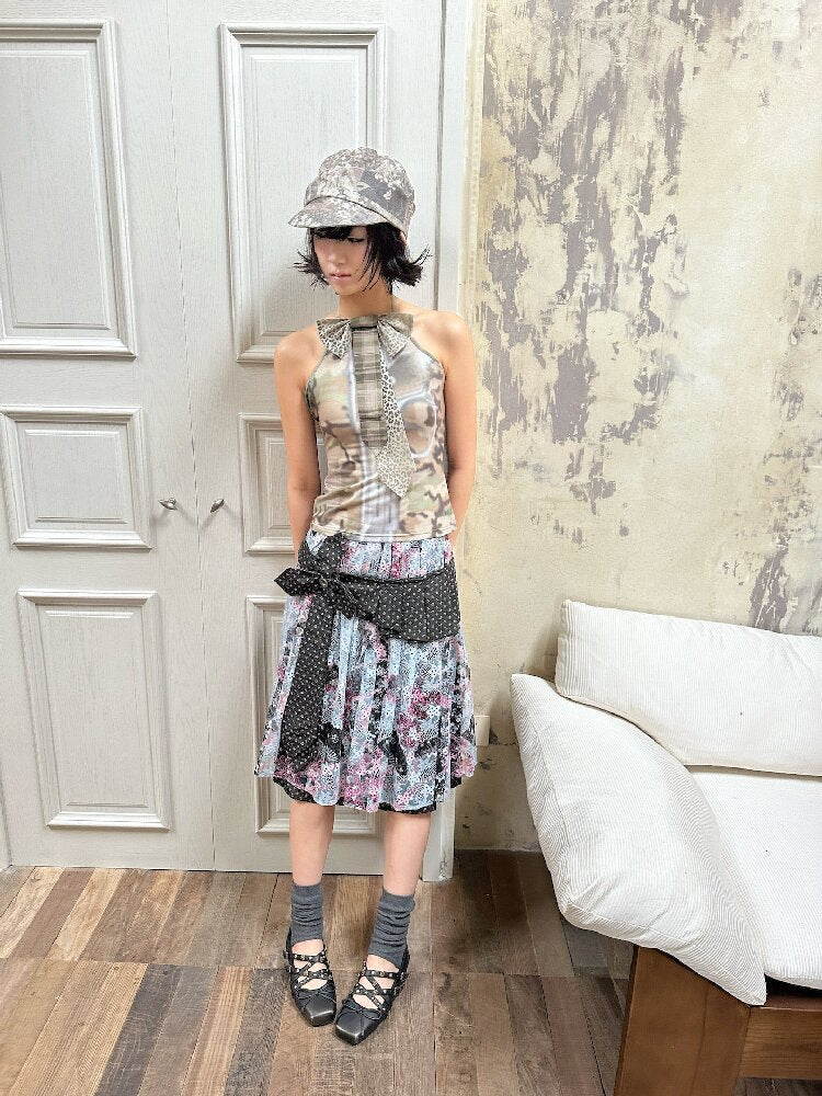 Camouflage Cord Bow Tie Top【s0000018091】