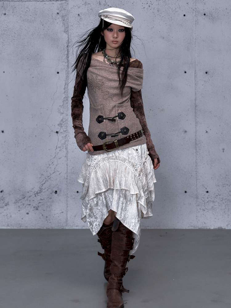 Wasteland Vintage Patchwork Knit Top【s0000014933】