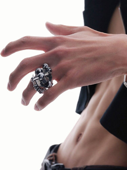 Leather Heavy-Duty Beaded Bracelet【s0000018842】