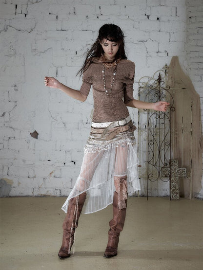 French Palace Satin Mermaid Skirt【s0000017238】