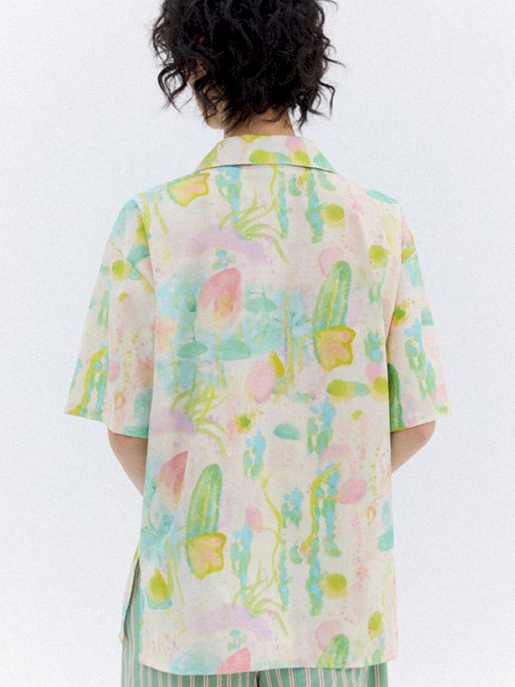 Full-print short-sleeved shirt【s0000012951】
