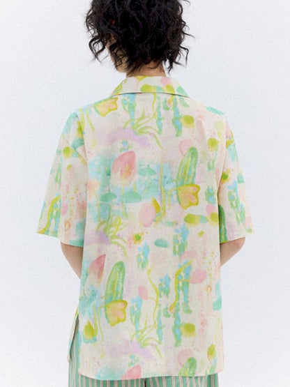 Full-print short-sleeved shirt【s0000012951】