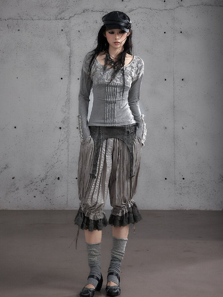 Lace Embroidered Knit Sweater【s0000019159】