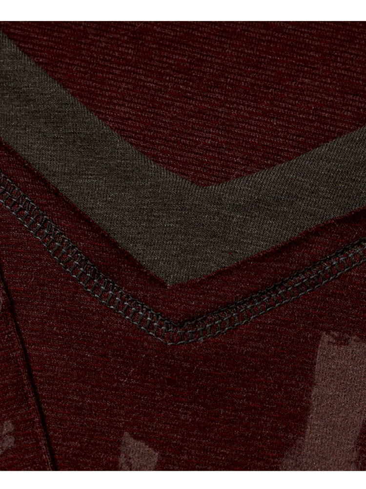 Retro Punk V-Neck Stretch T-Shirt【s0000014928】