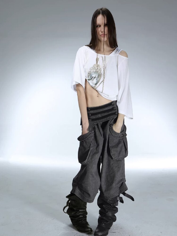 Vintage Gem Print Diamond T-Shirt【s0000015913】