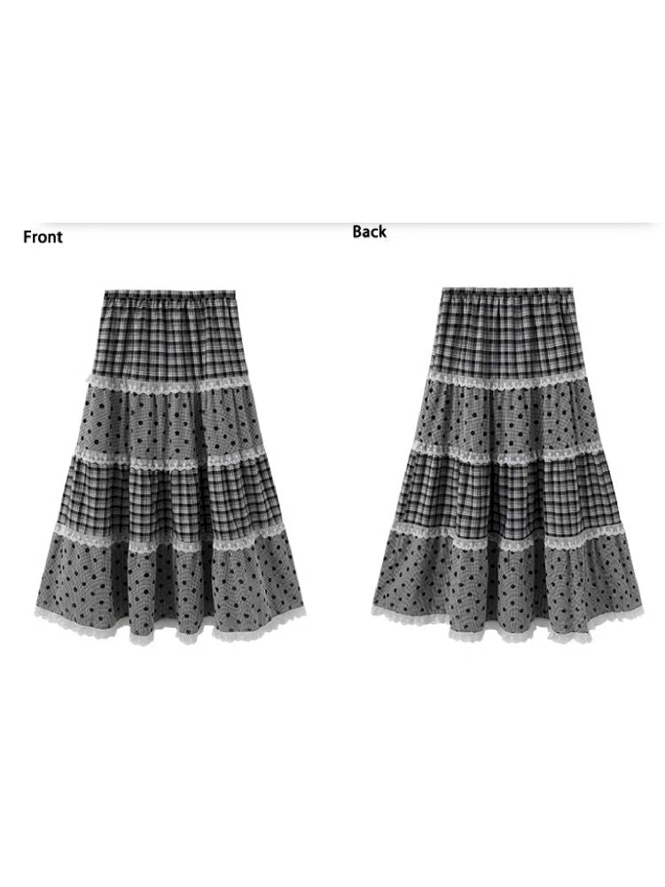 Large Hem A-line Long Half Skirt【s0000011420】