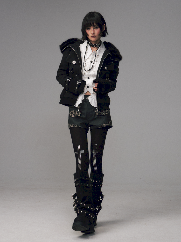 Vintage Sand Wash Detachable Hood Jacket【s0000014703】