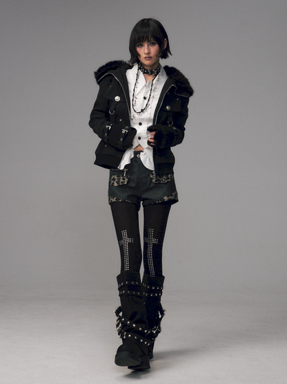 Vintage Sand Wash Detachable Hood Jacket【s0000014703】