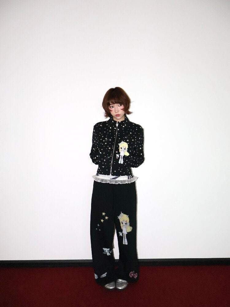 Illustration Print Sweatpants【s0000018663】
