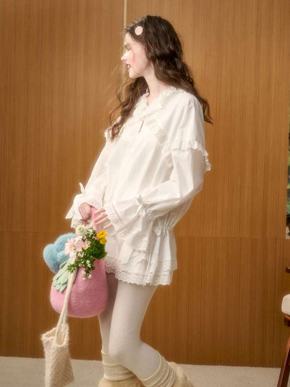 Organic Cotton Embroidery Patchwork Lace Dress【s0000014888】