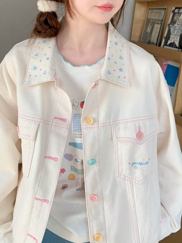 Star Embroidery Short Jacket【s0000005267】