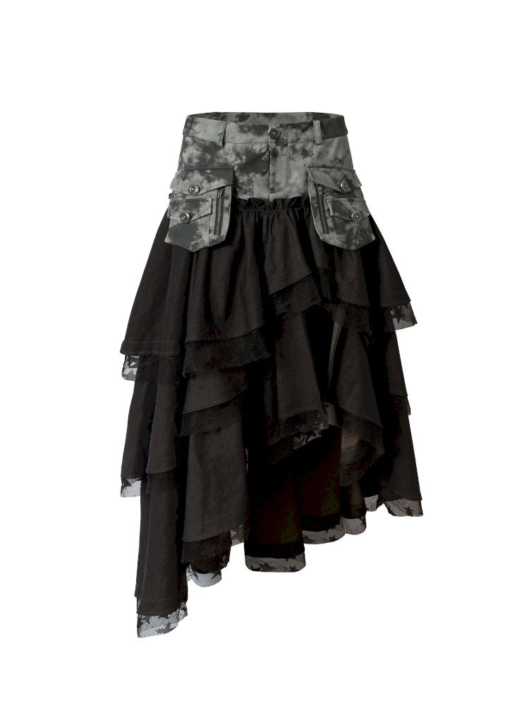Fake Two Piece Heavy Layered Cake Skirt【s0000013476】