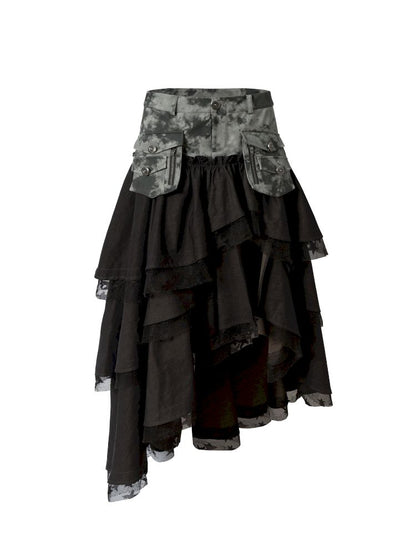 Fake Two Piece Heavy Layered Cake Skirt【s0000013476】
