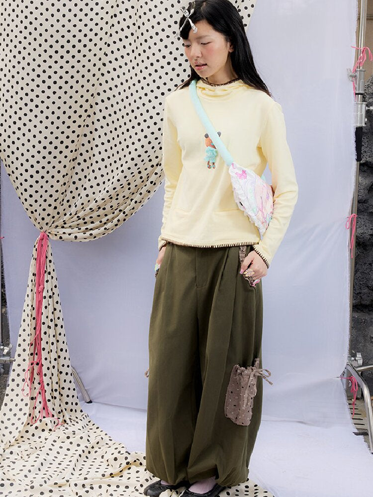 Patchwork Bud Green Cargo Pants【s0000015850】