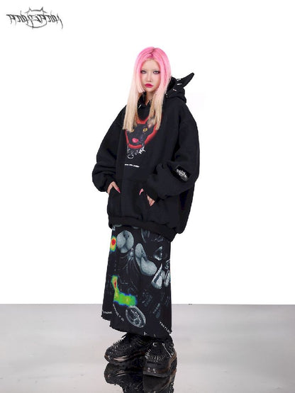 Digital Electro Y2K A-Line Long Dresses【s0000005700】