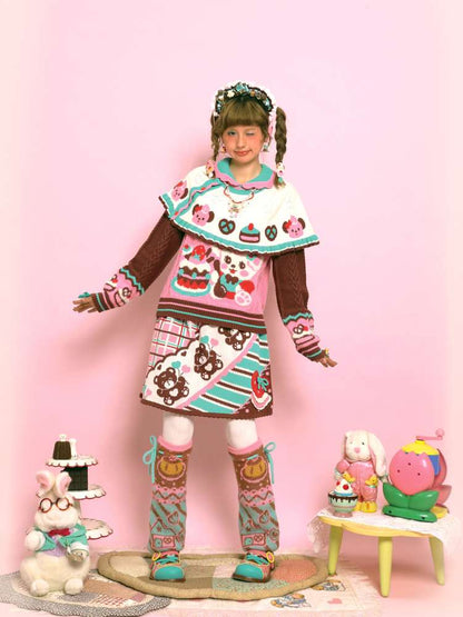 Cable-Knit Cape Sweater【s0000014520】