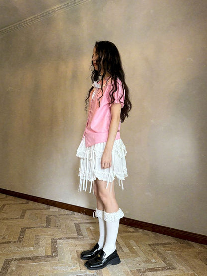 Short-sleeved cotton shirt【s0000012762】