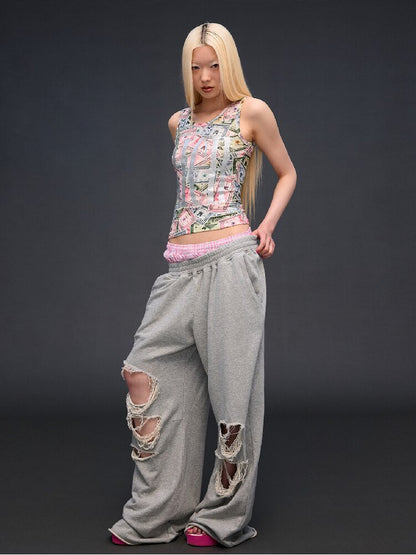 I Hope To Be Rich Printed Vest【s0000017843】