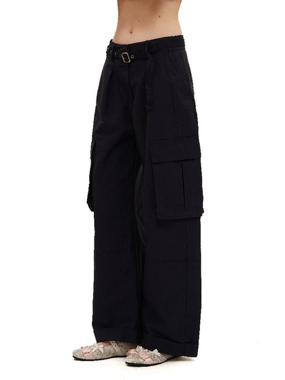 Long Staple Cotton Cargo Trousers【s0000016138】