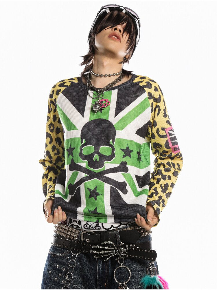 American Flag Skull Long Sleeve【s0000019127】